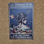 I Am The Storm Tin Sign Vintage Style