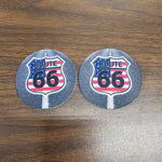 Route 66 Absorbant Car Coaster Set of 2