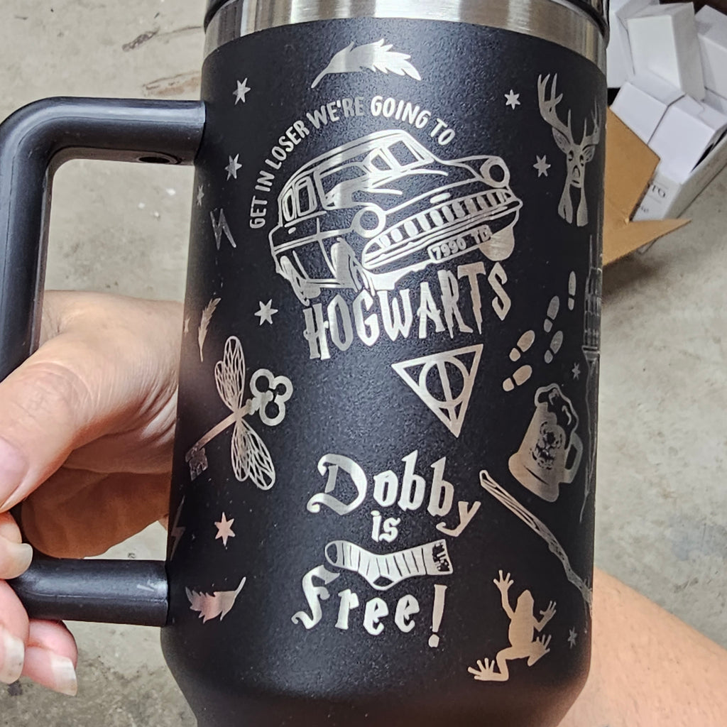 Stanley Cup Harry Potter 40 Oz Dupe Harry Potter 40Oz Quencher Tumbler  Wizard Stainless Steel Cup With Handle I Solemnly Sweat That I Am Up To No  Good - Laughinks