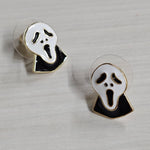 Scream Mask Enamel Stud Earrings