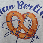 New Berlin Pretzels Ladies Navy Long Sleeve T-Shirt "Livin' That Salt Life"