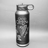 Good Omens Water Bottle 32OZ Custom Engraving