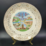 North Dakota Vintage Souvenir Plate 9.75"