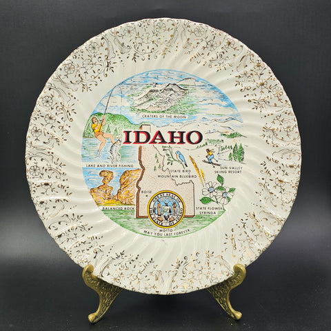 Idaho Vintage Souvenir Plate 9.25"