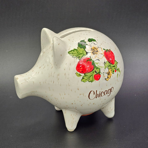 Chicago Illinois Vintage Souvenir Piggy Bank 4" x 5"