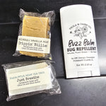 Travel kit with bug deterrent and travel size soaps!