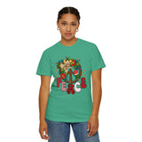 Peace Wreath T-Shirt — Retro Holiday Peace Sign Tee