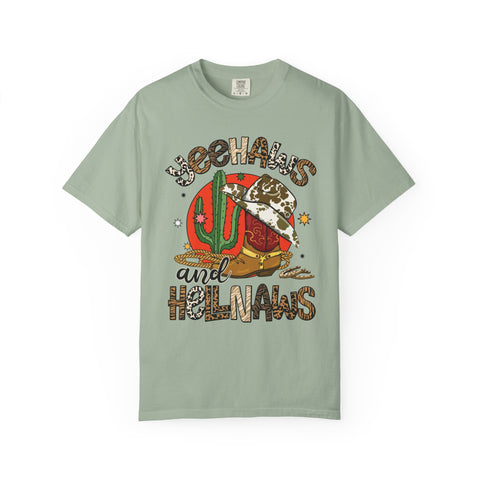 Yeehaws and Hellnaws Funny Cowboy Rodeo Desert Tee