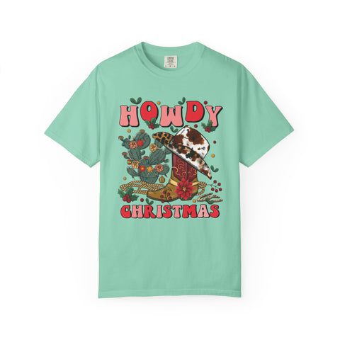 Howdy Christmas T-Shirt — Western Cactus Holiday Tee
