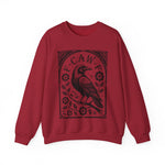 F-CAW-F Crow Raven Sweatshirt Crewneck for Fall, Halloween Gift, Boho Vintage Style