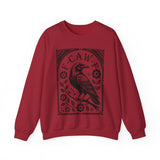 F-CAW-F Crow Raven Sweatshirt Crewneck for Fall, Halloween Gift, Boho Vintage Style