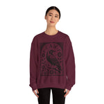 F-CAW-F Crow Raven Sweatshirt Crewneck for Fall, Halloween Gift, Boho Vintage Style