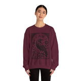 F-CAW-F Crow Raven Sweatshirt Crewneck for Fall, Halloween Gift, Boho Vintage Style