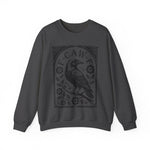 F-CAW-F Crow Raven Sweatshirt Crewneck for Fall, Halloween Gift, Boho Vintage Style