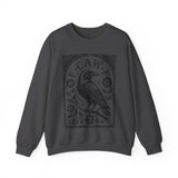 F-CAW-F Crow Raven Sweatshirt Crewneck for Fall, Halloween Gift, Boho Vintage Style