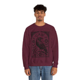 F-CAW-F Crow Raven Sweatshirt Crewneck for Fall, Halloween Gift, Boho Vintage Style