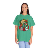 Peace Wreath T-Shirt — Retro Holiday Peace Sign Tee