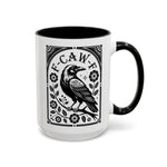 Stylish Accent Coffee Mug: Unique Raven Design for Home, Kitchen, Gifts, Creatives, Halloween