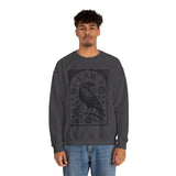 F-CAW-F Crow Raven Sweatshirt Crewneck for Fall, Halloween Gift, Boho Vintage Style