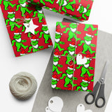 Red Grateful Dead Grinch Bear Gift Wrapping Paper