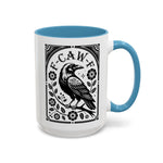 Stylish Accent Coffee Mug: Unique Raven Design for Home, Kitchen, Gifts, Creatives, Halloween