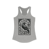 F-CAW-F Vintage Style Design Raven Women's Racerback Tank Top