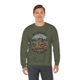 Wyoming 'Nope Rope' Crewneck Sweatshirt — Rattlesnake Teton Mountain Graphic