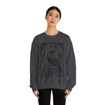 F-CAW-F Crow Raven Sweatshirt Crewneck for Fall, Halloween Gift, Boho Vintage Style