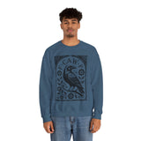 F-CAW-F Crow Raven Sweatshirt Crewneck for Fall, Halloween Gift, Boho Vintage Style