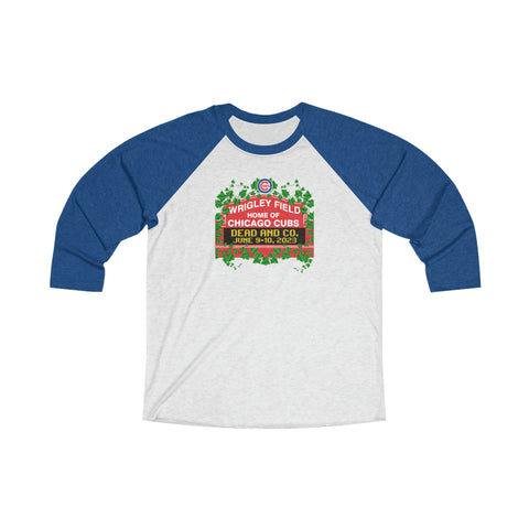 Chicago Cubs Youth 3/4 Sleeve Raglan Baseball T-Shirt