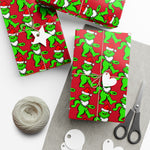 Red Grateful Dead Grinch Bear Gift Wrapping Paper