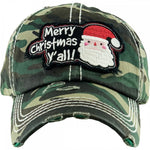 Merry Christmas Y'all Camo Baseball Cap