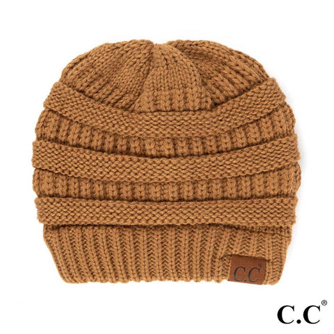 C.C Hat-20A Solid Ribbed Beanie "The OG" Golden Walnut 724868