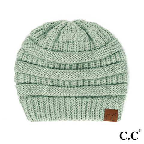 C.C "The OG" Beanie Hat-20A Solid Ribbed Pale Mint 724874