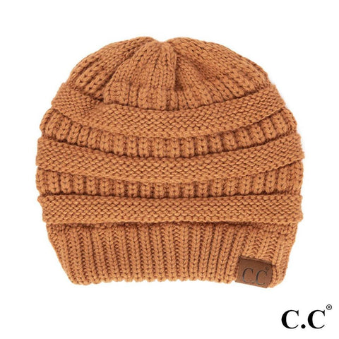 C.C Hat-20A Solid Ribbed Beanie "The OG" Toast Almond 724879