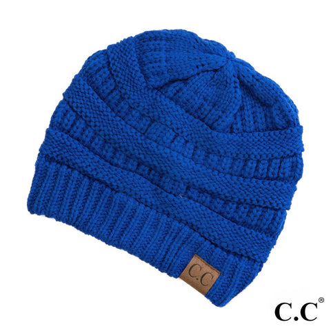 C.C "The OG" Beanie Hat-20A Solid Ribbed Royal Blue 72593