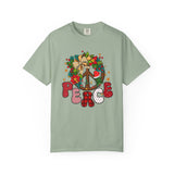 Peace Wreath T-Shirt — Retro Holiday Peace Sign Tee