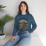 Wyoming 'Nope Rope' Crewneck Sweatshirt — Rattlesnake Teton Mountain Graphic