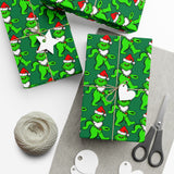 Green Grateful Dead Grinch Bear Gift Wrapping Paper