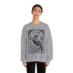 F-CAW-F Crow Raven Sweatshirt Crewneck for Fall, Halloween Gift, Boho Vintage Style