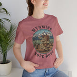 Wyoming Nope Rope T‑Shirt — Vintage Rattlesnake Mountain Graphic Tee