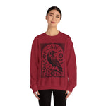 F-CAW-F Crow Raven Sweatshirt Crewneck for Fall, Halloween Gift, Boho Vintage Style