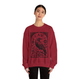 F-CAW-F Crow Raven Sweatshirt Crewneck for Fall, Halloween Gift, Boho Vintage Style