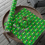 Green Grateful Dead Grinch Bear Gift Wrapping Paper