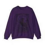 F-CAW-F Crow Raven Sweatshirt Crewneck for Fall, Halloween Gift, Boho Vintage Style