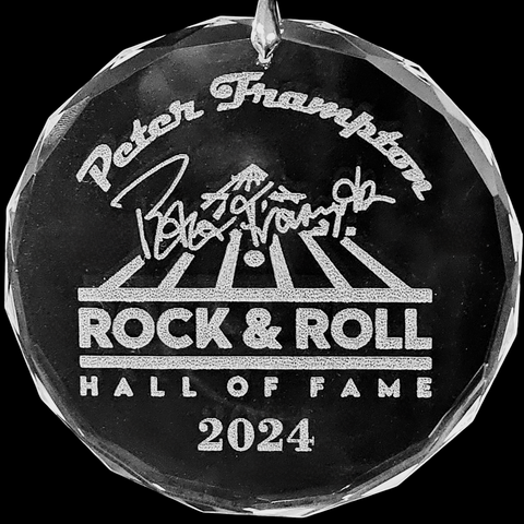 RRHOF Peter Frampton Ornament Engraved Beleveled Glass Ornament 3"