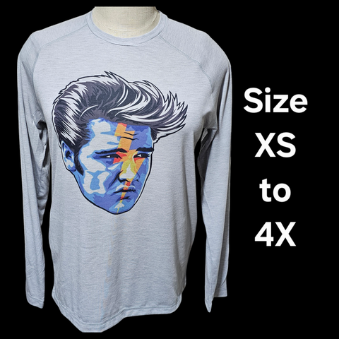 ELVIS Mens/Unisex Long Sleeve T-Shirt Jon Crow Designs