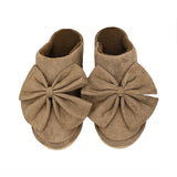 (Pre-Order) Faux Suede Bow C.C Slippers SPE0003