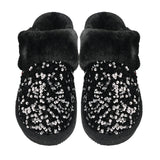 (Pre-Order) Sequin Faux Fur C.C Slippers SPE0012