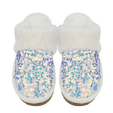 (Pre-Order) Sequin Faux Fur C.C Slippers SPE0012